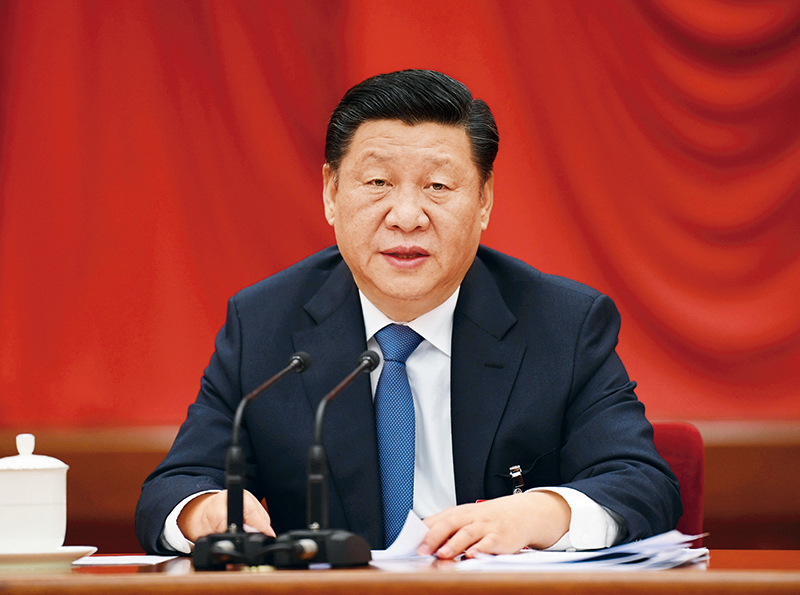 中國(guó)共產(chǎn)黨第十九屆中央委員會(huì)第二次全體會(huì)議,于2018年1月18日至19日在北京舉行。中央委員會(huì)總書記習(xí)近平作重要講話。 新華社記者 李學(xué)仁/攝